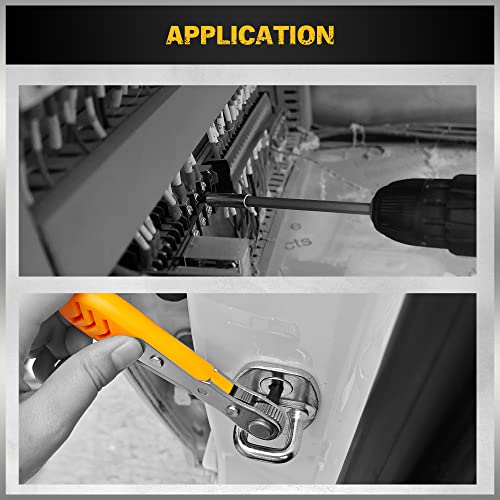 ELEAD 47-Piece Magnetic Nut Driver & Screwdriver Bit Set - Strong Magnetic Nut Drivers for Impact Drill, Power Nuts Driver, Mini Ratcheting Wrench, Drill Bits Extension & Socket Adapter - color: 47-piece Nut Driver Set