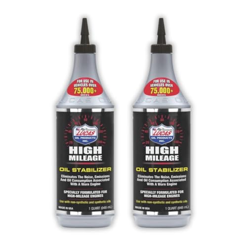 High Mileage Oil Treatment - 10118 – 1 Qt | Engine Stabilizer Additive for Worn Engines | Reduces Friction, Prevents Dry Starts, Improves Performance | for Gas & Diesel Vehicles | 2 Pack