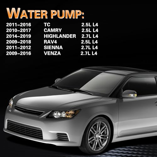 Engine Water Pump Thermostat Kit for 2010-2017 Camry 2.5L 2.7L - size: 2010-2017 Camry