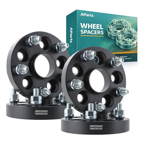 AParts 5x100mm to 5x114.3mm Hubcentric Wheel Spacers 1", 56.1mm Hub Bore, M12x1.25 Studs, Forged Aluminum Wheel Spacers Compatible with for Saab 9-2X 2005-2006, for Saab 9-2X 2005, for Subaru BRZ 2013 - size: 1"-5x100mm to 5x114.3mm-56.1mm-M12x1.25