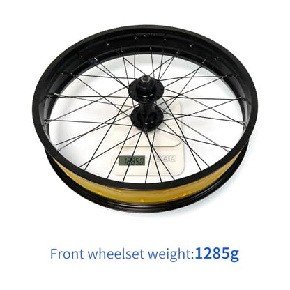 20"/26" x 4.0 inch Fat Tire Ebike Front Wheel,QR 9x135mm - color: 20*4.0 inch