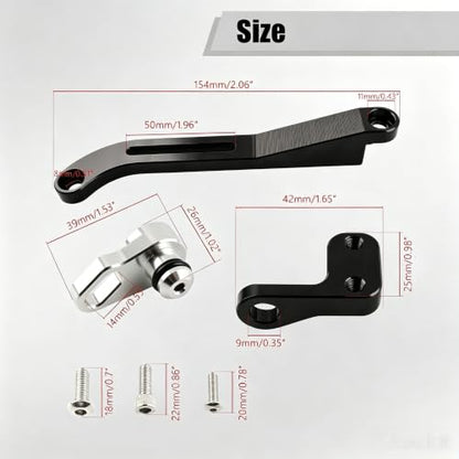 Anodized LSA Billet Throttle Cable Bracket Sliding Connection Fit for Lokar Throttle Cables - High Boost Ready, All Necessary Hardware Included