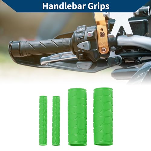 1 1/8" / 29mm 1 1/8" / 29mm Motorcycle Hand Grips Cover Kit Non Slip Rubber Handlebar Grips for Motorcycle Scooter Bicycle ATV Green 1 Set - color: Green