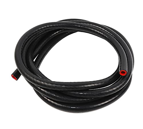 TenKe 5ft Universal High Temperature 1-Ply Reinforced 10mm 3/8" ID Heater Hose Silicone Vacuum Hose Tubing (5ft 10mm Black) - color: 5ft ( Black), size: 10mm