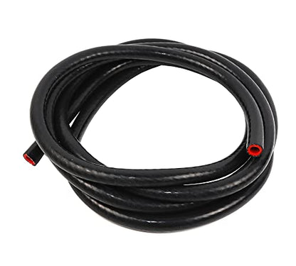 TenKe 5ft Universal High Temperature 1-Ply Reinforced 10mm 3/8" ID Heater Hose Silicone Vacuum Hose Tubing (5ft 10mm Black) - color: 5ft ( Black), size: 10mm