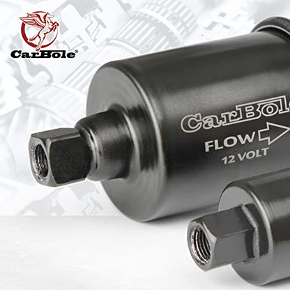 CarBole Universal Micro Electric Fuel Pump Inline Low Pressure Pump E8012S 12V, 5-9 PSI,30 GPH,5/16 Inch - size: 5-9 PSI + Pump Only