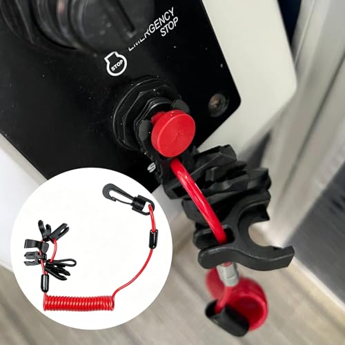 Universal Boat Safety Lanyard Kill Switch with 7 Keys