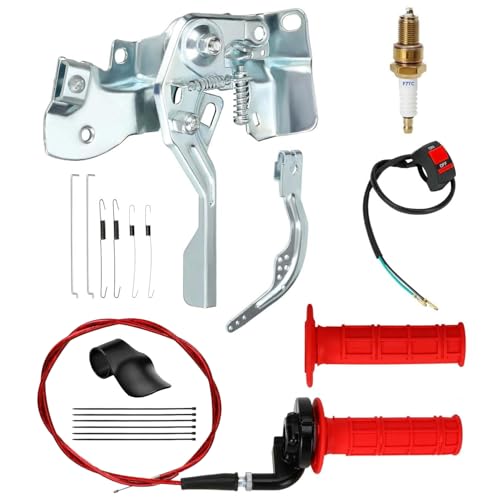 HIAORS 7/8'' Mini Bike Throttle Kit and 212 Throttle Control Assembly Compatible with Coleman CT200U BT200X CT200U-EX CT100U Predator 212cc Baja Warrior Massimo MB200 Minibike GX160 Engine Parts Red - color: Red
