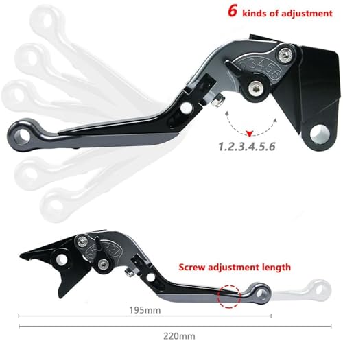 Brake Clutch Levers Fit for Kawasaki Vulcan S 650 2015‑2025 - color: Titanium&Black