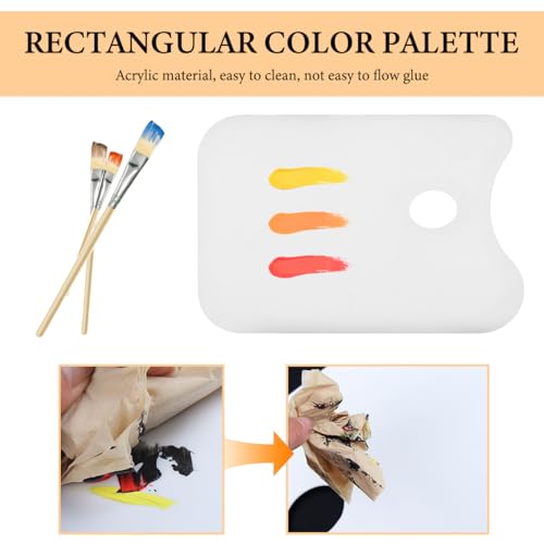 5PCS Body Filler Mixing Board with Spreaders, 14.5x10 Inch Mixing Pad with 4, 5, 6 inch Body Filler Spreaders, Plastic Palette Scrapers for Automotive Fillers Putties Glazes