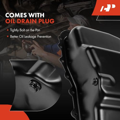 A-Premium Engine Oil Pan Sump with Drain Plug
