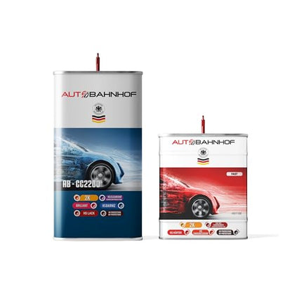 AB-CC2200 2K HS Clear Coat Premium & AB-HD1100 2K UV HS Hardener Fast (Kit) – High-Gloss Automotive Clear Coat | Fast-Drying & Fuel-Resistant | Ideal for Collision Repair - color: 2K HS Clear Coat Premium & 2K UV HS Fast Hardener