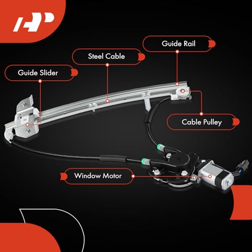 A-Premium Front Driver Side Power Window Regulator with Motor (2-Pin) - style: Front Driver