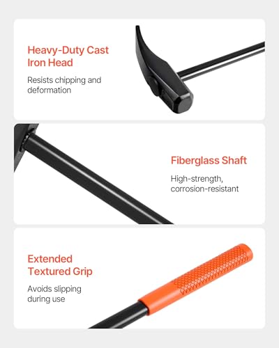 VEVOR Tire Bead Breaker Wedge, 32" Handle, Duck-Billed Tire Hammer, Heavy Duty Bead Breaker Tool & Duckbill Iron with Cast Iron Head for Motorcycles, Cars, Buses, Trucks, ATVs, UTVs, and Tractors
