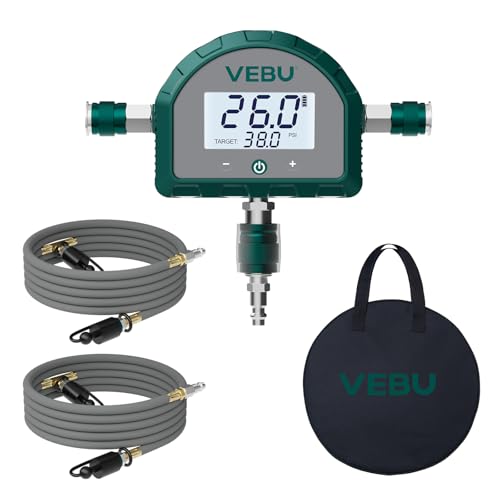 4 Tire Inflation System, Auto Shut Off 4 Way Tire Inflation & Deflation Hose Kit with Preset Memory & Digital Display，Works with Your Air Compressor for Trucks, SUVs, RVs - style: Tire Deflation Inflation Controller+Hose