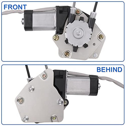Obaee Window Regulator with Motor Front Left Driver Side, Replace 741-768 - size: Front Left Driver Side