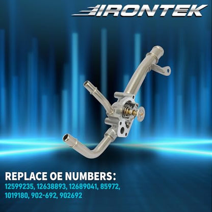 IRONTEK 12638893 Engine Coolant Thermostat Housing Assembly - size: 12638893
