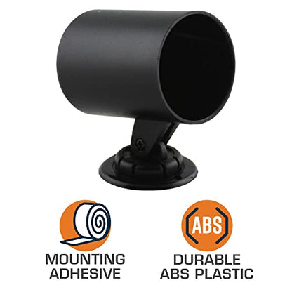 GlowShift Universal Black Single Swivel Dashboard Gauge Pod Holder