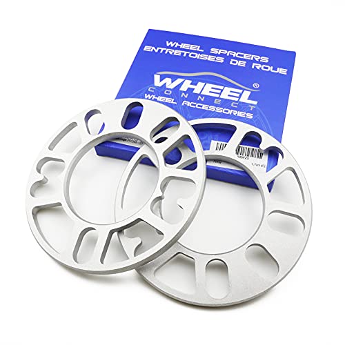 WHEEL CONNECT Universal Wheel Spacer,8mm Thickness(5/16inch),Fit Bolt Pattern 4x98, 4x100, 4x108, 4x114.3, 5x100, 5x105,5x108, 5x110, 5x112, 5x114.3,5x120, Cast Aluminum, Pack of 2. - size: 4 or 5 lugs Universal - 8mm(5/16inch)