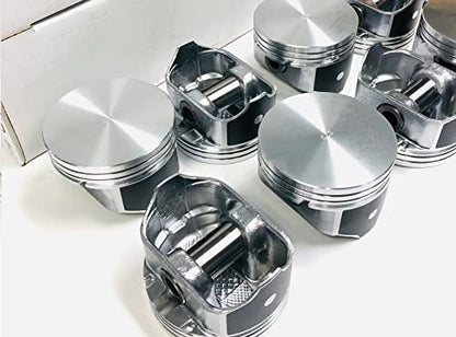 Set of (8) Pistons compatible with 2002-08 GM Chevrolet 6.0L LQ9 LS2 LS Corvette Escalade GTO. Click size needed before adding to Cart! For +.010 over 4.010 Bore diameter.