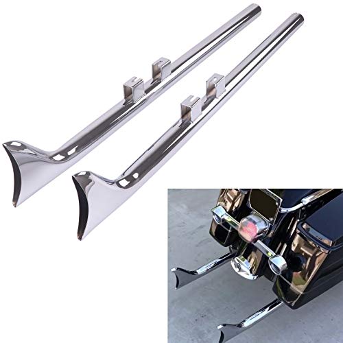 SHARKROAD 39 Inch Fishtail Exhaust for Harley Davidson - style: HDFT-3995C, 39" Chrome