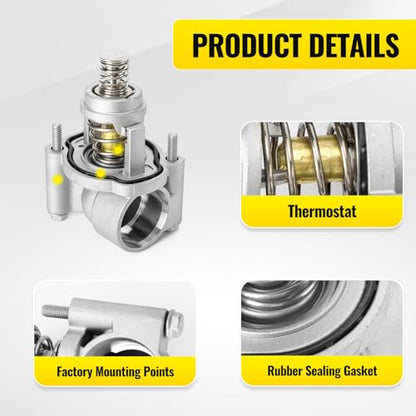 Upgrade Aluminium Thermostat Housing Assembly for Buick LaCrosse Regal 2017-2020,Cadillac XT5 XT6 2017-2023 GMC Acadia 2017-2023 - Replaces 12678779 12673659 - color: 15-11122