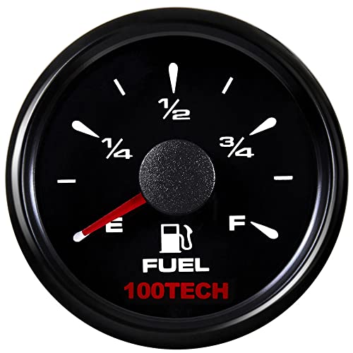 100TECH Boat Fuel Gauge Marine Fuel Gauge 5 Signals Adjustable All Black - size: All Black(Signal Selectable Fuel Gauge), style: Signal Selectable Fuel Gauge