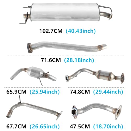 Muffler Exhaust System Kit Compatible with Toyota RAV4 2013-2018 2.5L