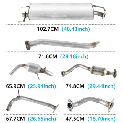 Muffler Exhaust System Kit Compatible with Toyota RAV4 2013-2018 2.5L