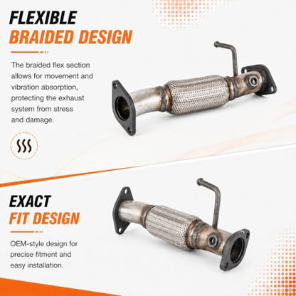 52604 Flex Exhaust Pipe for 2009-2010 Hyundai Sonata 2.4L FP08 - size: 2009-2010 Sonata 2.4L
