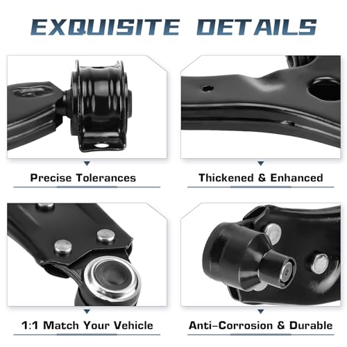Front Lower Control Arms with Ball Joints Fit for 04-11 Ford Focus 2004 2005 2006 2007 2008 2009 2010 2011 Lower Arm Suspension Kit 2pcs K80407 K80408