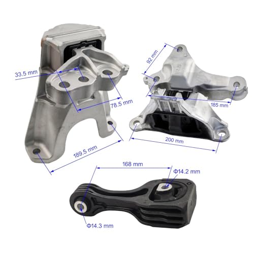 Engine Motor Transmission Mount Set Compatible with 2016 2017 2018 2019 Honda Civic 2.0L Automatic Replace A45004 A45006 A45005 9957 9963 9958 50820TBAA02 50890TBAA82 50820TBAA81 - size: 2016-2019 Civic 2.0L Auto