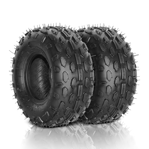 TUFFIOM 145/70-6 ATV UTV Tires for All-Terrain, 4PR Mini Bike Tires with Good Longitudinal Traction and Reversing Performance on Mud, Sand and Rocks, Tubeless, Set of 2 - size: 145/70-6 4PR (2pack)
