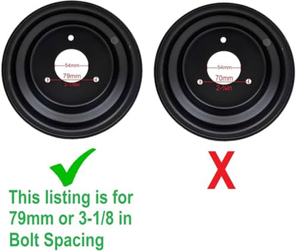 Preinstalled Tire & Wheel Rim Assembly with 3-1/8 in (79mm) Bolt hole spacing. 16x8-7 Tire 3 Bolt Taotao Kandi Redcat Kazuma 70cc 110cc 125cc ATV UTV Quad Buggy (Set of 4) - size: Set of 4