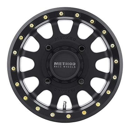 Method Race Wheels 401 UTV Beadlock Matte Black 14x7" 4x136", 13mm offset 4.3" Backspace, MR40147047543B - color: Matte Black, size: 14x7 inches