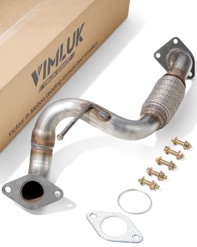 53826 Stainless Steel Exhaust Flex Pipe Compatible with 2008-2013 Nissan Rogue; 2014-2015 Nissan Rogue Select (VK-53826) - size: 2008-2013 Nissan Rogue / 2014-2015 Rogue Select