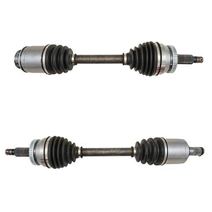 TRQ Front Driver and Passenger CV Axle Assembly Set Neoprene Boots Moly - style: CSA72979