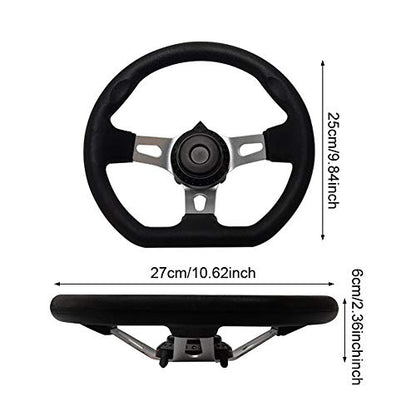 Go Kart Steering Wheel 10.5inch, 3 Spoke Universal Replacement Wheel