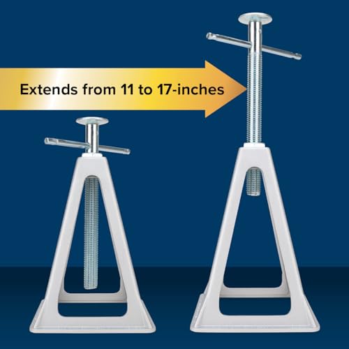Camco Aluminum Stack Jacks — Stabilize & Position Your RV, Trailer Or Camper —Supports Up to 6,000 lb — Extends 11" - 17" — Pack of 4 (44560) - style: Pack of 4