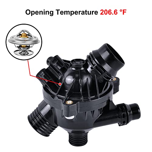 EVIL ENERGY Thermostat Housing Assembly, 11537549476, Compatible with BMW 3.0L 128i 135i 325i 328i 328i xDrive 328xi 330i 335i 335is 335xi 525i 525xi 528i 530i 530xi 535i 535xi X3 Z4 1 Series M
