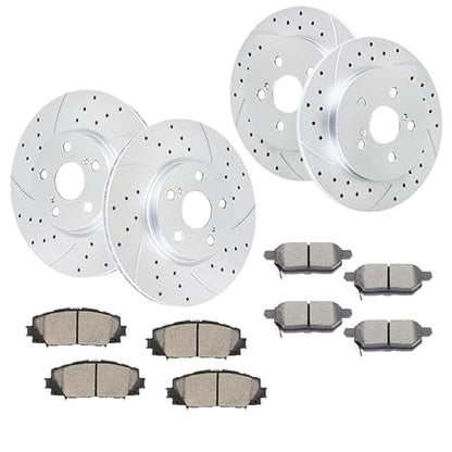Acinoparts Front and Rear Brake Kit for Toyota 2009-2019 Corolla 2009-2014 - size: HMBK21701