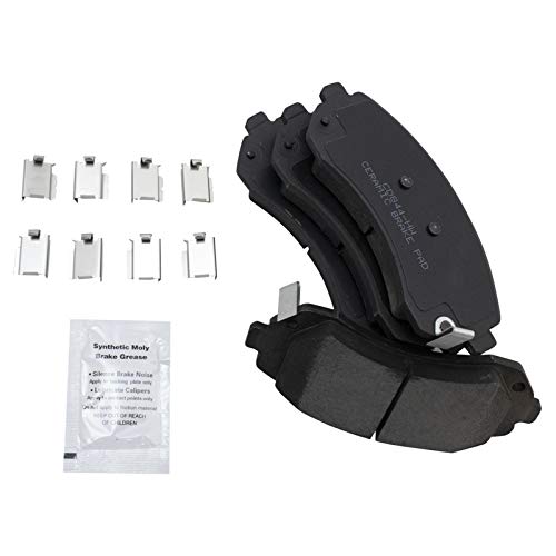 TRQ Front and Rear Brake Pad and Rotor Set Ceramic - style: BKA36435