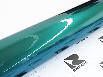 Rwraps Gloss Metallic Vinyl Car Wrap Film Sheet Roll with Air Release Technology - 5ft x 1ft, Emerald Green - color: Gloss Metallic Emerald Green, size: 5ft x 1ft
