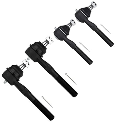 SCITOO 4pcs 4WD Front Suspension Kit Inner Outer Tie Rod End Fit 1997-2002 For Ford Expedition 1997-2003 For F-150 1998-2002 For Lincoln Navigator