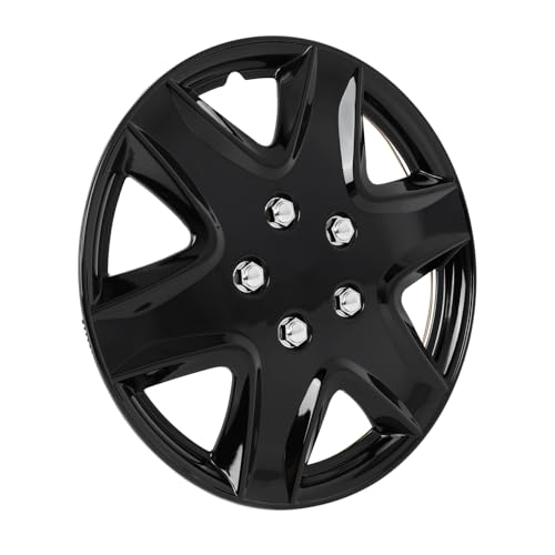 OCPTY 15" Hubcaps, Durable and Reliable Automotive Wheels Easy to Install - color: Black, size: 15"