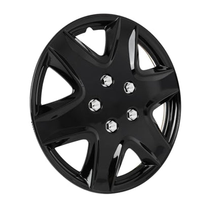 OCPTY 15" Hubcaps, Durable and Reliable Automotive Wheels Easy to Install - color: Black, size: 15"