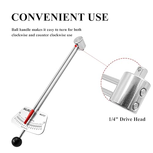 MILMUMU 1/4" Drive Beam Torque Wrench Precision Instrument