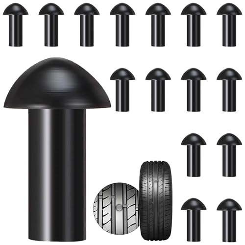 Richcat Replacement Mushroom Plugs for tubeless Tire Puncture Repair kit - for Cars, Motorcycles- Spare Plugs (15 Plugs) - size: 15pcs Mushroom Plugs