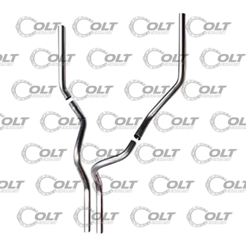 Universal Mandrel Dual Pipe Exhaust Kit Compatible for 1987-2002 Chevy Silverado 1500 | Free Clamps and Hangers Included | Stainless Steel | Colt Exhaust | Automotive Replacement Part