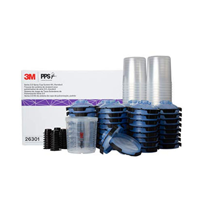 3M PPS 2.0 Spray Gun Cup Lids and Liners Kit, 26301, 22 oz, Standard - size: Standard, 125-Micron Filter